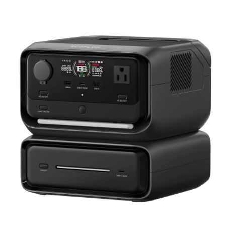 Ecoflow River 3 Plus  Estación De Energia Portátil 572wh Litio Lfp / 4 Ac 800w (max. 1600w) / 1 Usbc 100w / 3 Usb A 12w / Cargad
