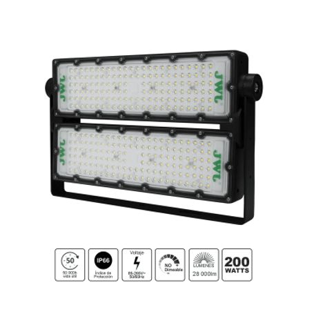 Reflector Led 200 W /350 X 250 Mm / 85  265 Vca 50/60hz / Tcc 6 500 K / Uso En Exterior. 