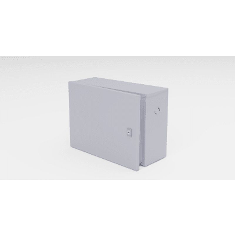 Gabinete Para Instalación De 1 Bateria  Fabricado En Lámina Galvanizada Accesorios Para Poste (no Incluidos)