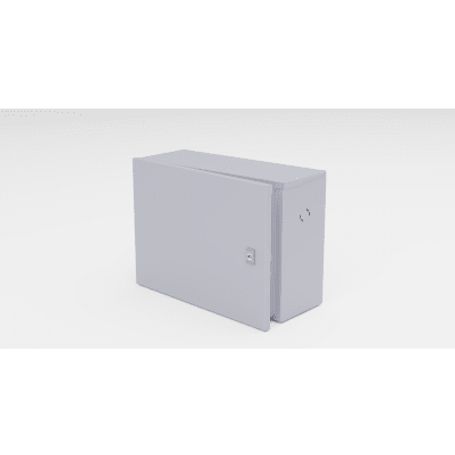 Gabinete Para Instalación De 1 Bateria  Fabricado En Lámina Galvanizada Accesorios Para Poste (no Incluidos)