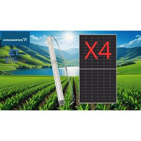 kit de bombeo solar bomba 14kw  4 módulos solares 610w