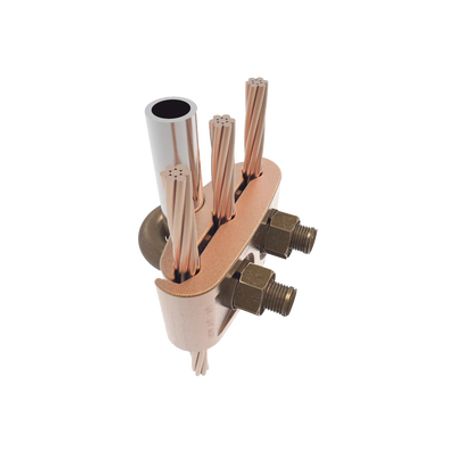 Conector Mecánico Para 3 Cables Para Calibre  4 Awg   2/0 Awg  A Tuberia De 3/8 O Varilla 5/8  3/4 Perno 3/8.