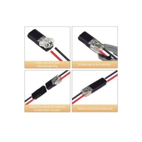 Bolsa Con 25 Conectores / Enchufables / Para 2 Cables / Compatibles En Calibre 22 Al 18 Awg 