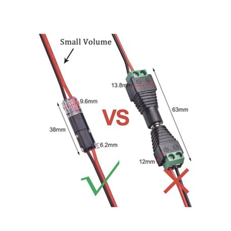 Bolsa Con 25 Conectores / Enchufables / Para 2 Cables / Compatibles En Calibre 22 Al 18 Awg 