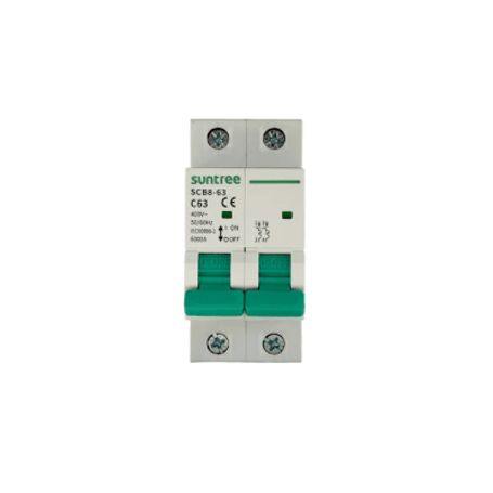 protección térmica interruptor 2p 40 a  corriente alterna 400vca para aplicación fotovoltaica montaje riel din