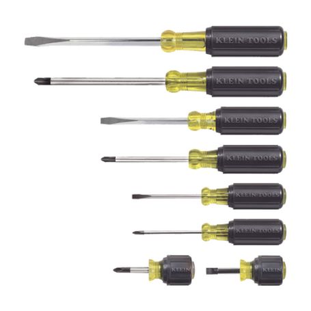 Juego De 8 Desarmadores Con Mango Cushiongrip™ 2 De Punta Plana De 1/4039039 (6.4 Mm) Y 5/16039039 (7.9 Mm) 2 De Punta Cabinet D