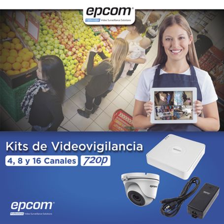 Kit Turbohd 720p / Dvr 4 Canales / 4 Cámaras Eyeball 92° Visión (exterior) / Transceptores / Conectores / Fuente De Poder Profes