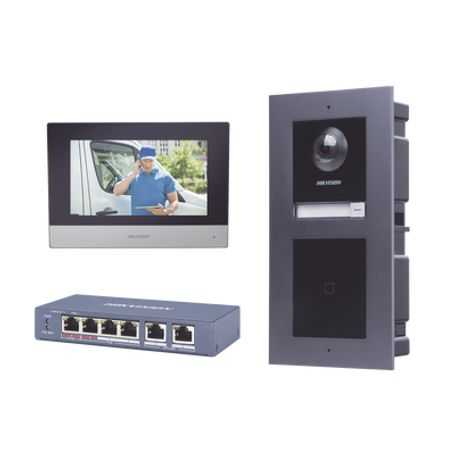 kit de videoportero ip con llamada a app de smartphone y lector de tarjetas em  2da generación modular  montaje para empotrar i