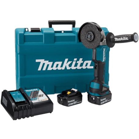 miniesmeril de 412 8500 rpm 18v incluye 2 batarias de 5 a cargador rápido y maletin