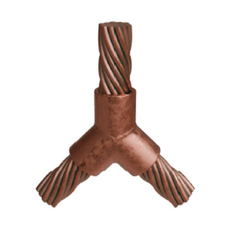 molde para soldadura exotérmica tipo y para 3 cables 40 awg  dos en 45° y uno en 90°