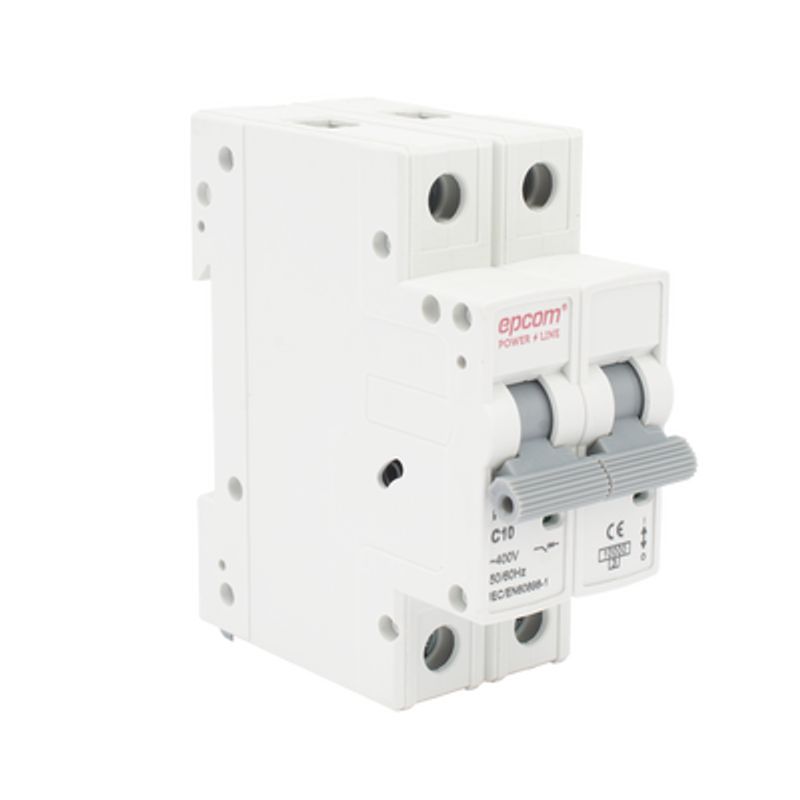 Protección Térmica/ Interruptor 2p 10 A  Corriente Alterna  400 Vca Para Aplicación Fotovoltaica Montaje Riel Din