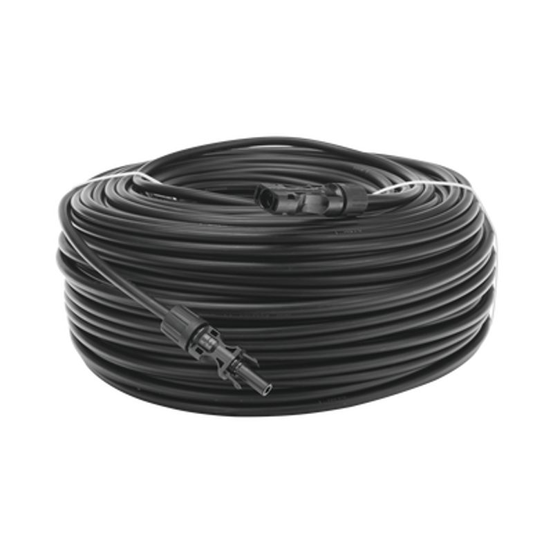 Cable Fotovoltaico 100 M Negro Calibre 10 Awg Con Terminales Mc4 En Ambos Extremos