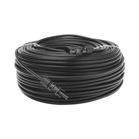 Cable Fotovoltaico 100 M Negro Calibre 10 Awg Con Terminales Mc4 En Ambos Extremos