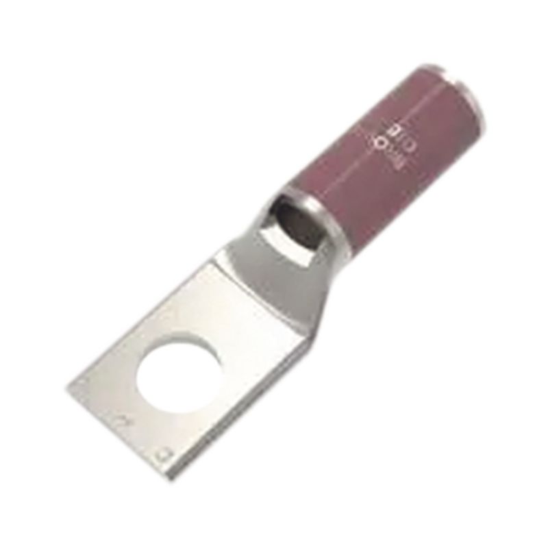 Zapata Terminal De Compresión Burndy Canón Corto Para Tornillo De 1/4 Y Calibre 2 Awg.
