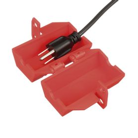 dispositivo de bloqueo loto para enchufes de 120 vca fabricado con polipropileno color rojo191391