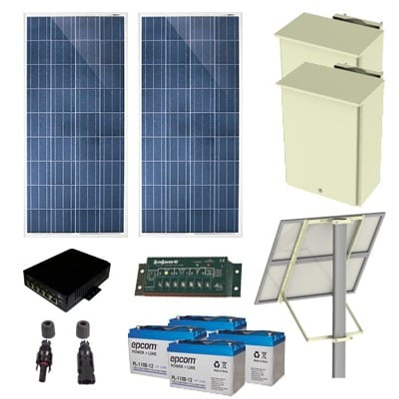 Kit Solar De 25 W Con 4 Puertos Poe 802.3af/at Kit Solar De 25 W Con 4 Puertos Poe 802.3af/at