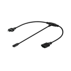 cable troncal y conecta paneles y dispositivos tales como microinversor y sistema de monitoreo en un conjunto