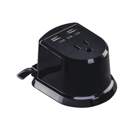Estación De Carga Con Voltaje De Entrada 125 Vca Nema 515p Una Salida Nema 515r Y 2 Puertos Usb (2.1 Amp Compartidos)