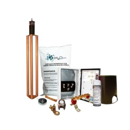 Kit De Tierra Fisica Modelo Tg70k Con Electrodo Magnetoactivo Y Accesorios De Instalación Capacidad 70 Amp