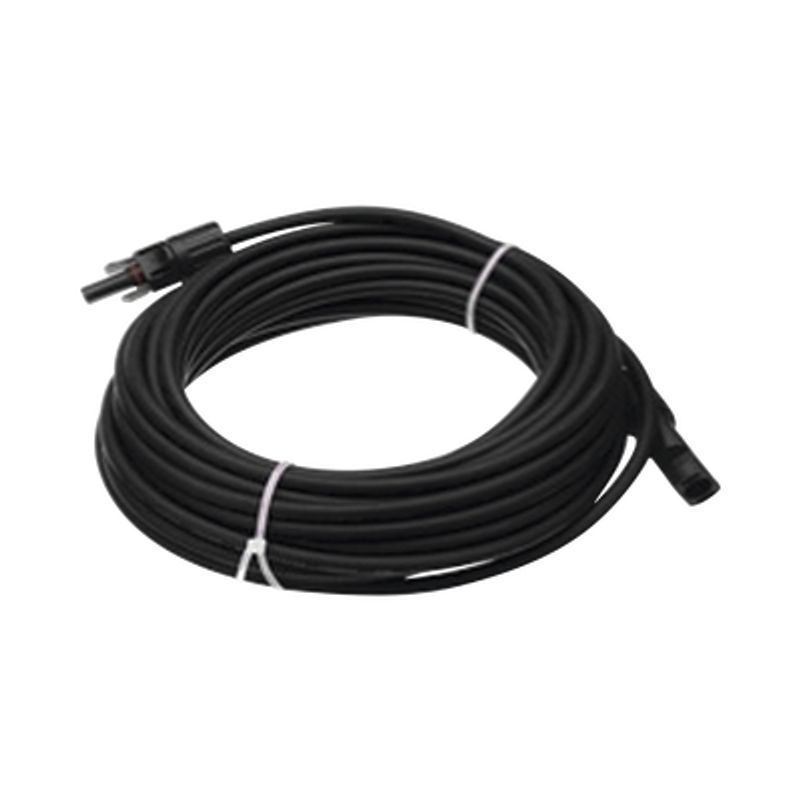 Cable Fotovoltaico 50 M Negro Calibre 10 Awg Con Terminales Mc4 En Ambos Extremos