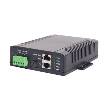 controlador solar poe entrada 12 vcc hasta un panel solar de 125 watts salida poe pasivo en 48 vcc hasta 20 watts máximo68035