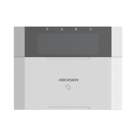 ax hybrid pro teclado compatible con el panel hybrid pro hikvision dspha64lp y dspha64lpb  pantalla lcd  2 zonas cableadas  1 s