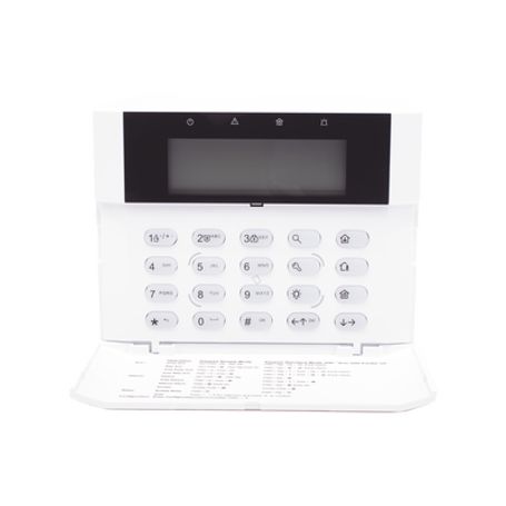 (ax Hybrid Pro) Teclado Compatible Con El Panel Hybrid Pro Hikvision Dspha64lp Y Dspha64lp(b) / Pantalla Lcd / 2 Zonas Cableadas