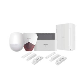 kit panel de alarma hybrid pro  1 panel hibrido  1 teclado lcd  1 pir  2 contactos magnéticos  1 sirena roja 