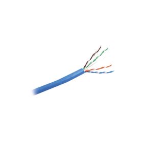 bobina de cable utp 305 m de cobre netkey azul categoria 6 24 awg 1000mbps riser cmr de 4 pares74374