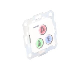 modulo de 3 botones iluminados con lector rfid 125 khz  alarma  cancelar y código azul  bus rs485  compatible con nx0019b nx102