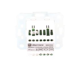 modulo de 3 botones iluminados con lector rfid 125 khz  alarma  cancelar y código azul  bus rs485  compatible con nx0019b nx102