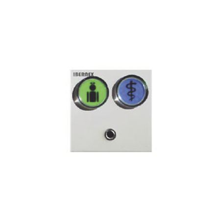 modulo de 2 botones iluminados verde y azul con jack de 35mm para pulsadores nx0871 y nx0881 y lector rfid 125khz integrado 4 c