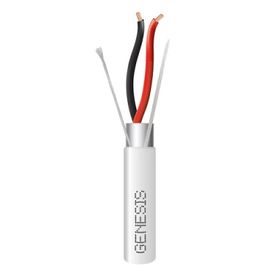 carrete de 305 metros de cable  2 x 14 awg  blindado  plenum  color blanco  para aplicaciones de audio seguridad y control22184