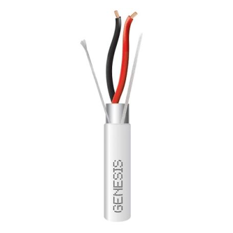 Carrete De 305 Metros De Cable / 2 X 14 Awg / Blindado / Plenum / Color Blanco / Para Aplicaciones De Audio Seguridad Y Control