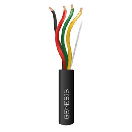 carrete de cable de 305m  4 x 16 awg  cable direct burial  color negro  para uso en intemperie  uso en aplicaciones en sistemas
