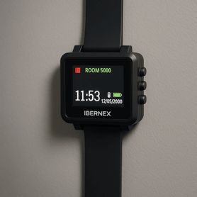 reloj receptor inalámbrico de muneca  display lcd a color  bateria recargable  indicación visual y acústica de alarmas  almacen