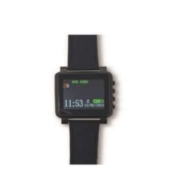 reloj receptor inalámbrico de muneca  display lcd a color  bateria recargable  indicación visual y acústica de alarmas  almacen