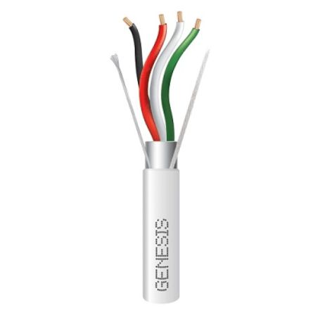 carrete de 305 metros de cable  4 x 14 awg  blindado  plenum  color blanco  para aplicaciones de audio seguridad y control