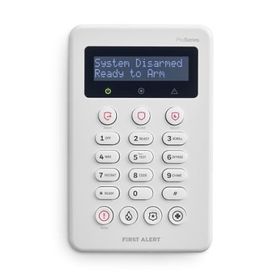 teclado de seguridad vistahpkp  2 lineas alfa  pantalla personalizable  teclas de emergencia dedicadas  diseno slim  compatible