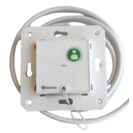 módulo asistencial de empotrar ip67  material abs antimicrobiano  botón cancelación  indicador luminoso de alarma y presencia  