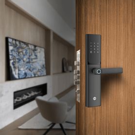 cerradura digital julius  sensor de huella con inteligencia artificial  registro de 100 huellas y 100 códigos  bloqueo automáti