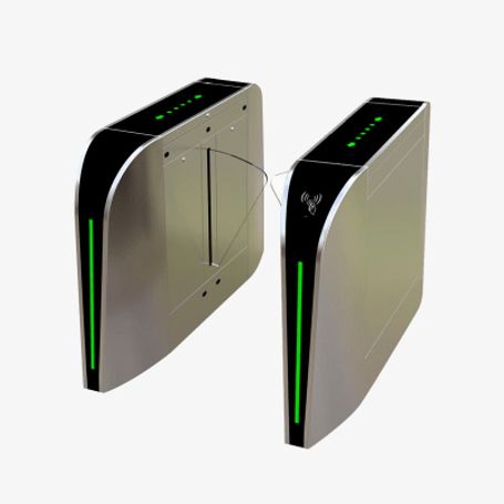puerta de cortesia tipo flap bidireccional  30 personas por minuto  acabado de lujo  apertura en 1 segundo  acero inoxidable  i