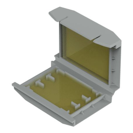 gelbox conexión en linea para cables con gel compatible serie 221 hasta 4 mm² sin bornas tamano 2 color gris protección