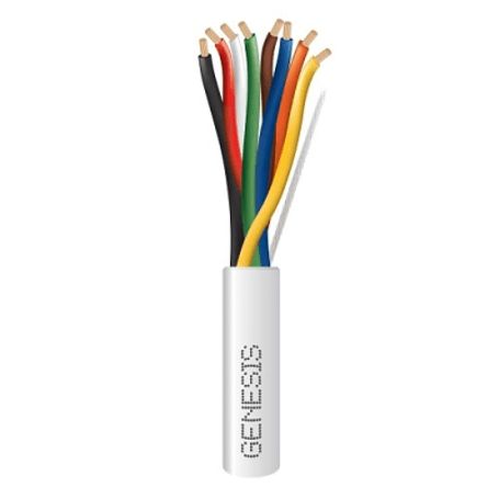 carrete de 305 metros  cable de cobre  8 x 18 awg   plenum  para interior  color blanco  para aplicaciones de alarmas de intrus