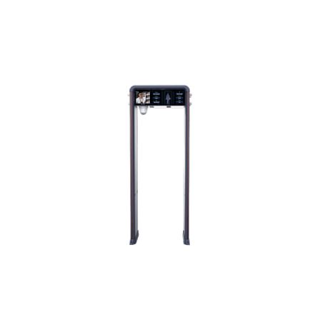 arco detector de metales de 33 zonas con pantalla frontal lcd de 7 y pantalla trasera lcd de 29   conteo de personas y alarmas 