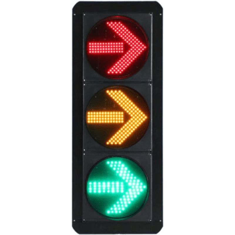 Senal De Tráfico Vertical De Giro A La Derecha / Leds Ryg / Carcasa Pc Y Abs / Ip53 / Transformador Ac 24 V / Φ 300 Mm / Vida Út