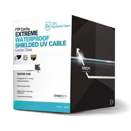 bobina de cable de 305 m cat5e para intemperie sin blindar color blanco ul para aplicaciones en cctv redes de datos 166498