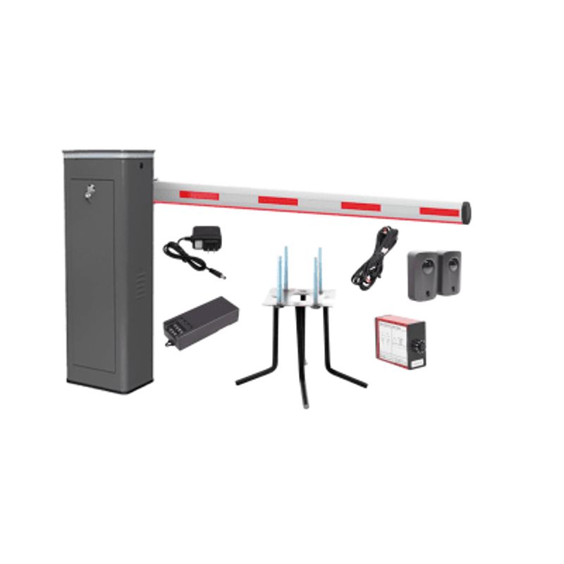 Kit Completo Barrera Derecha Xbs Con Corona Led / Brazo Iluminado De 5m / Incluye Sensor De Masa Transformador Lazo Magnético An