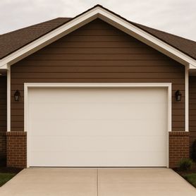 puerta de garage de alta calidad  linea central  color blanco 14x9 pies  aislada estilo americana241856