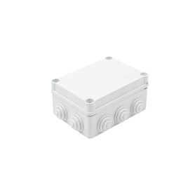 caja de derivación de pvc autoextinguible con 10 entradas tapa y tornillo de media vuelta de 14 150x110x70 mm para exterior ip5